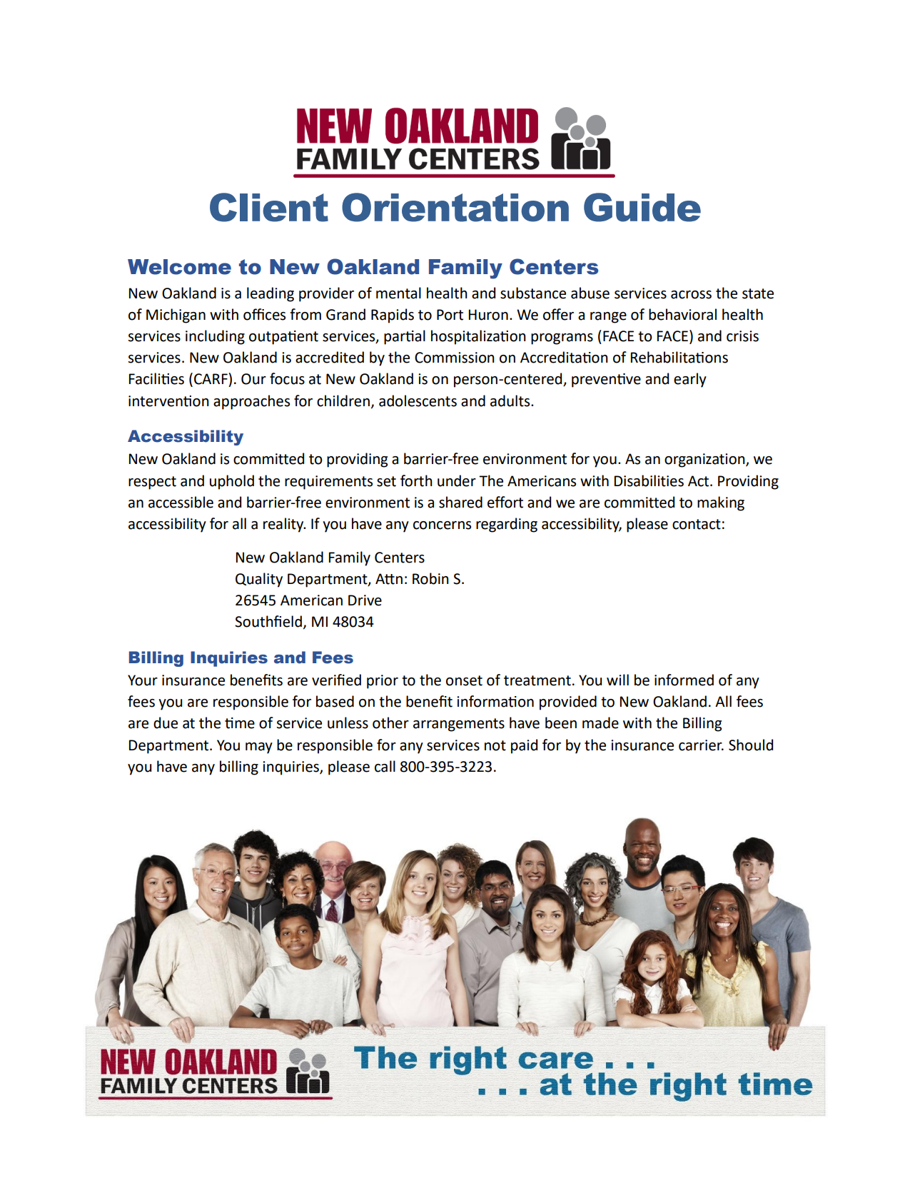 Client orientation guide