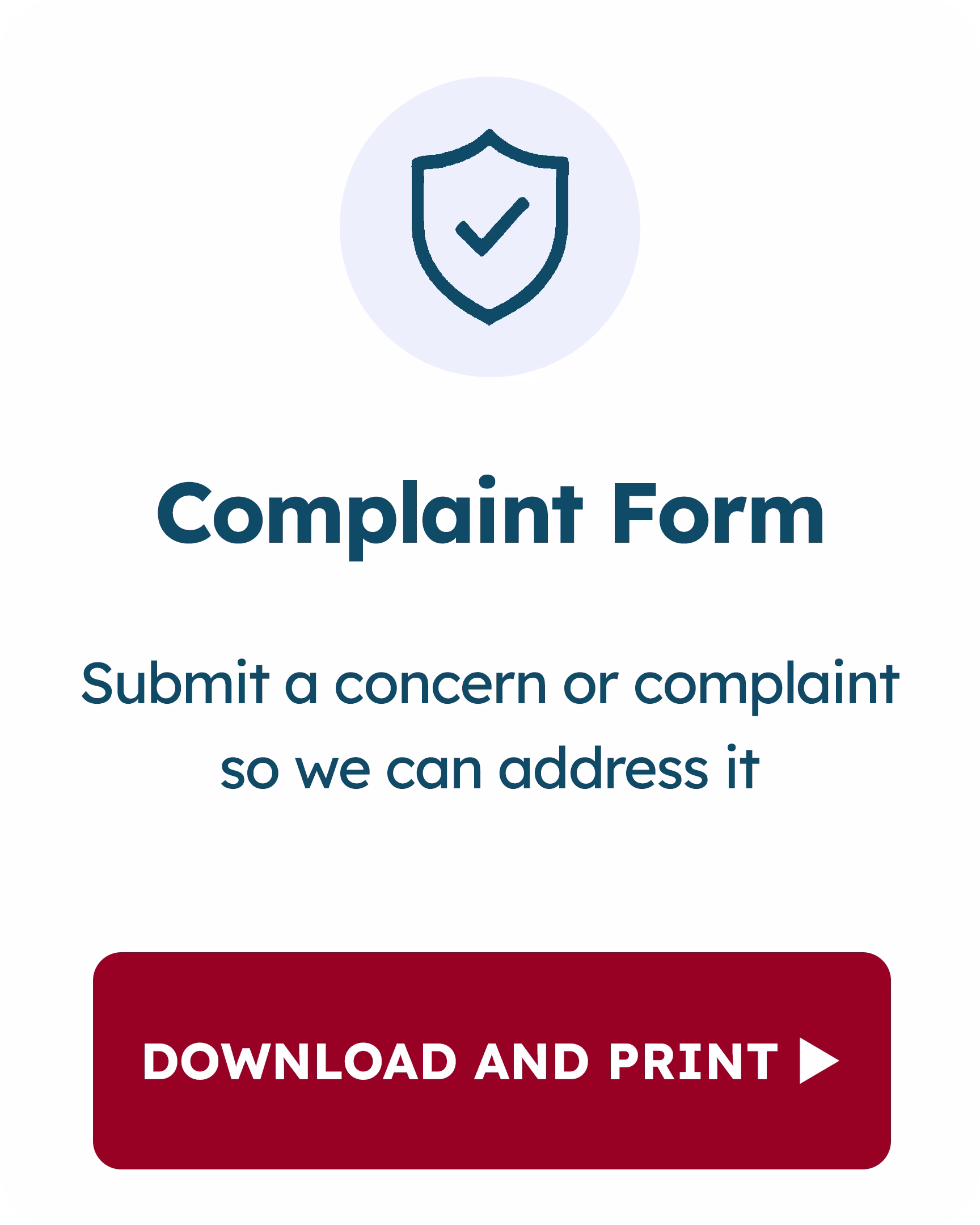 Client Complaint and Grievance Form