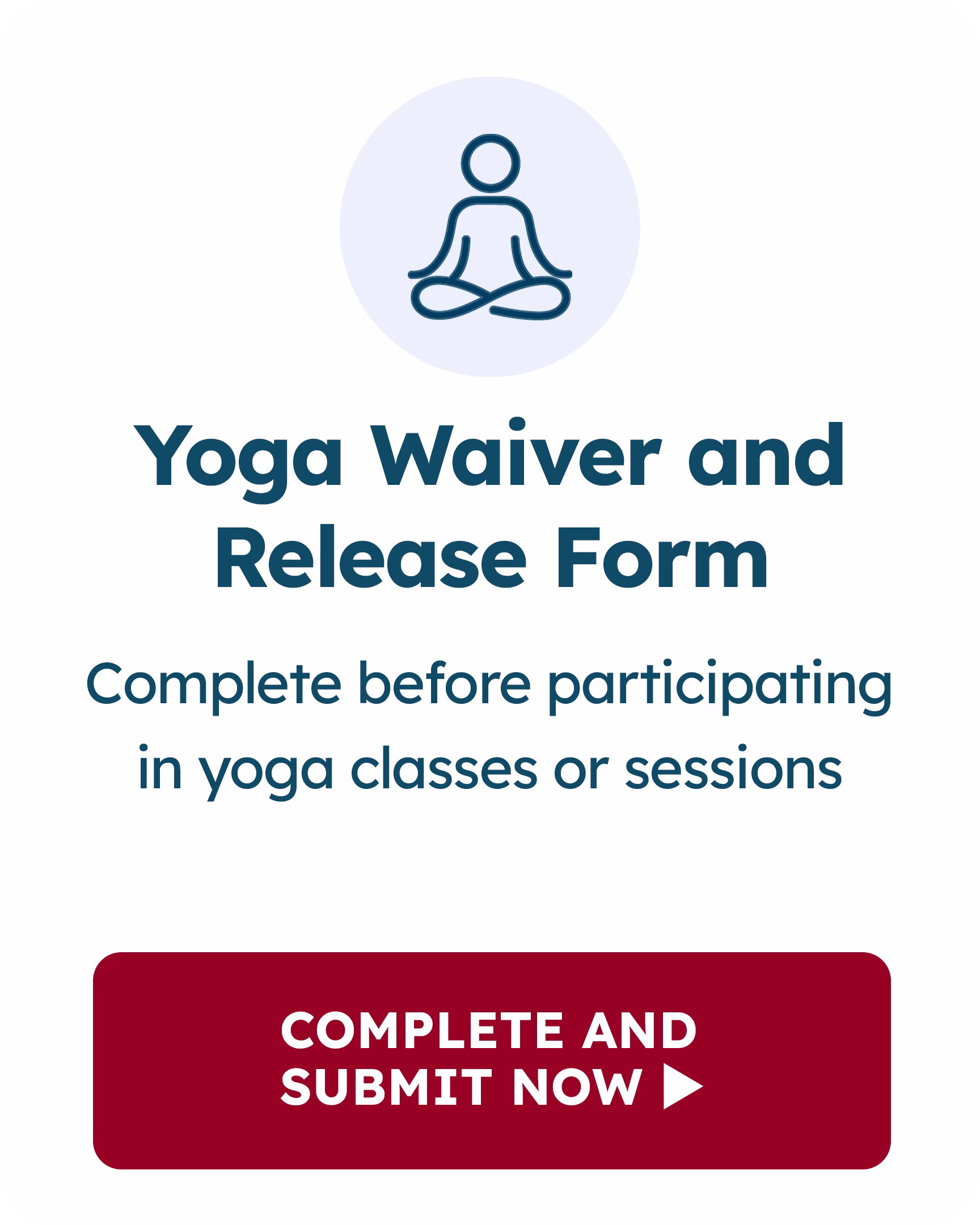 Yoga Waiver and Release Form