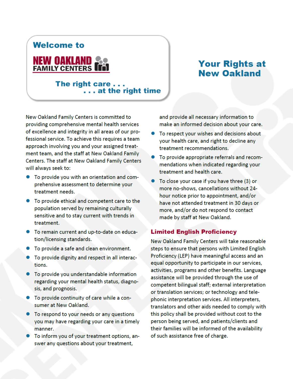 Your Rights at New Oakland